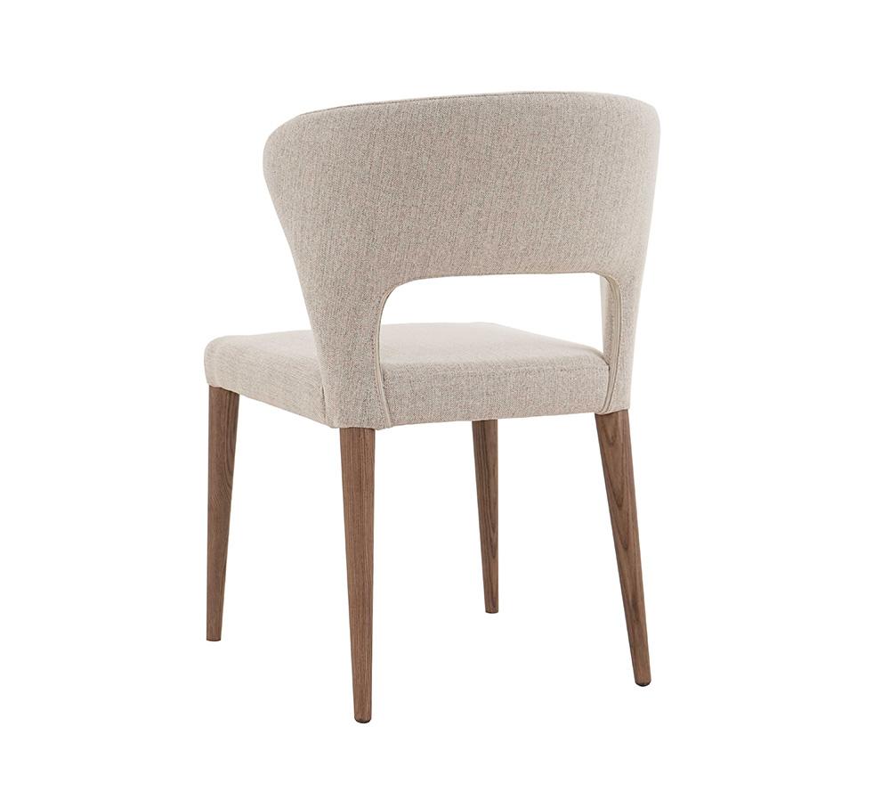 Chintaly - ROSE - Modern Curved Open-back Side Chair - (Set of 2) - ROSE-SC-WAL-TPE veiw 5