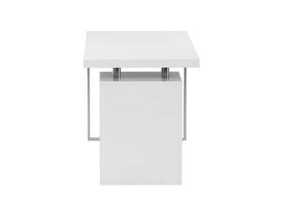Chintaly - Rotatable Home Office Desk w/ Wooden Top & 3-Drawer Cabinet - 6916-DSK veiw 6