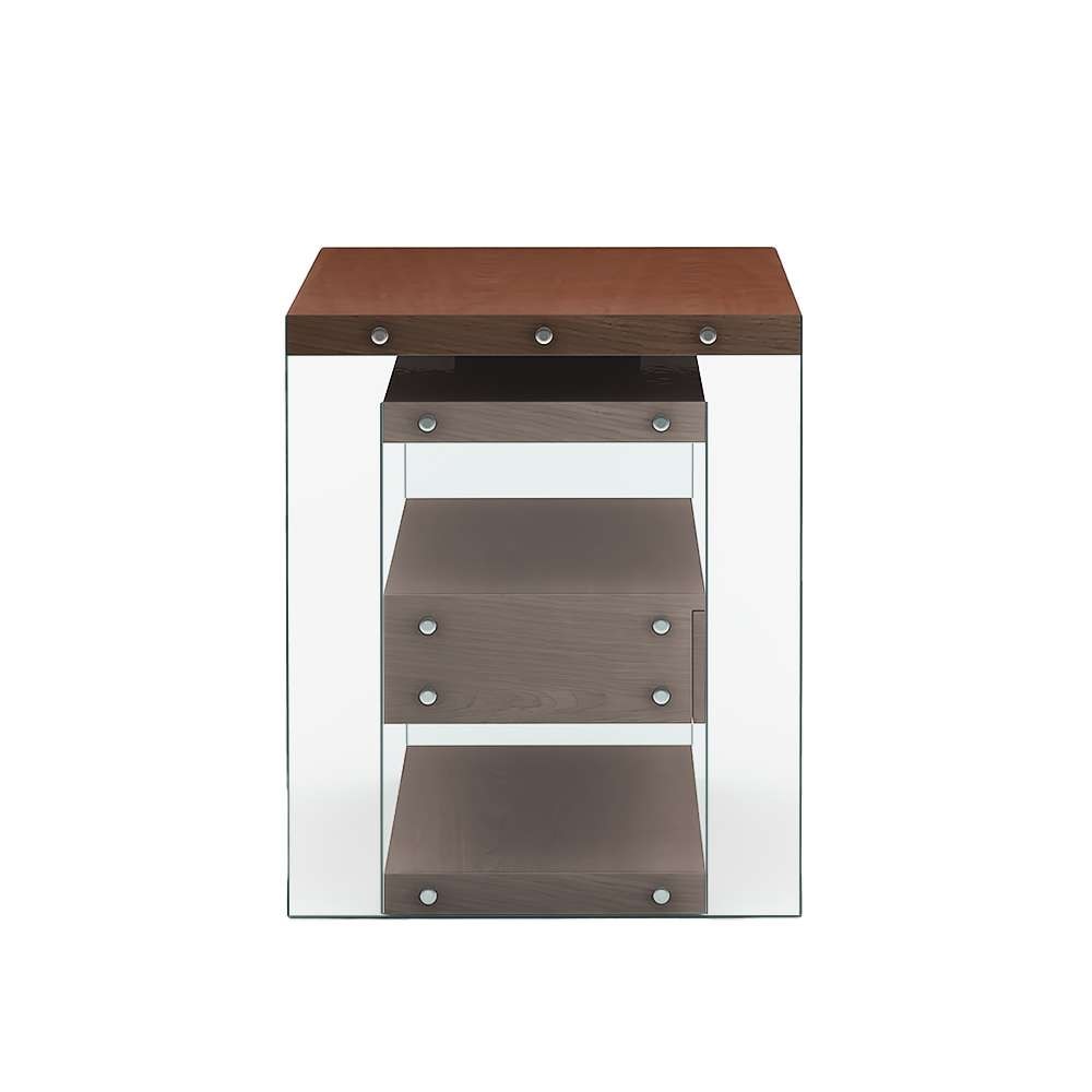 Chintaly - Rotatable Wooden Desk w/ 3 Drawers and 3 Shelves - 6902-DSK-WAL veiw 8