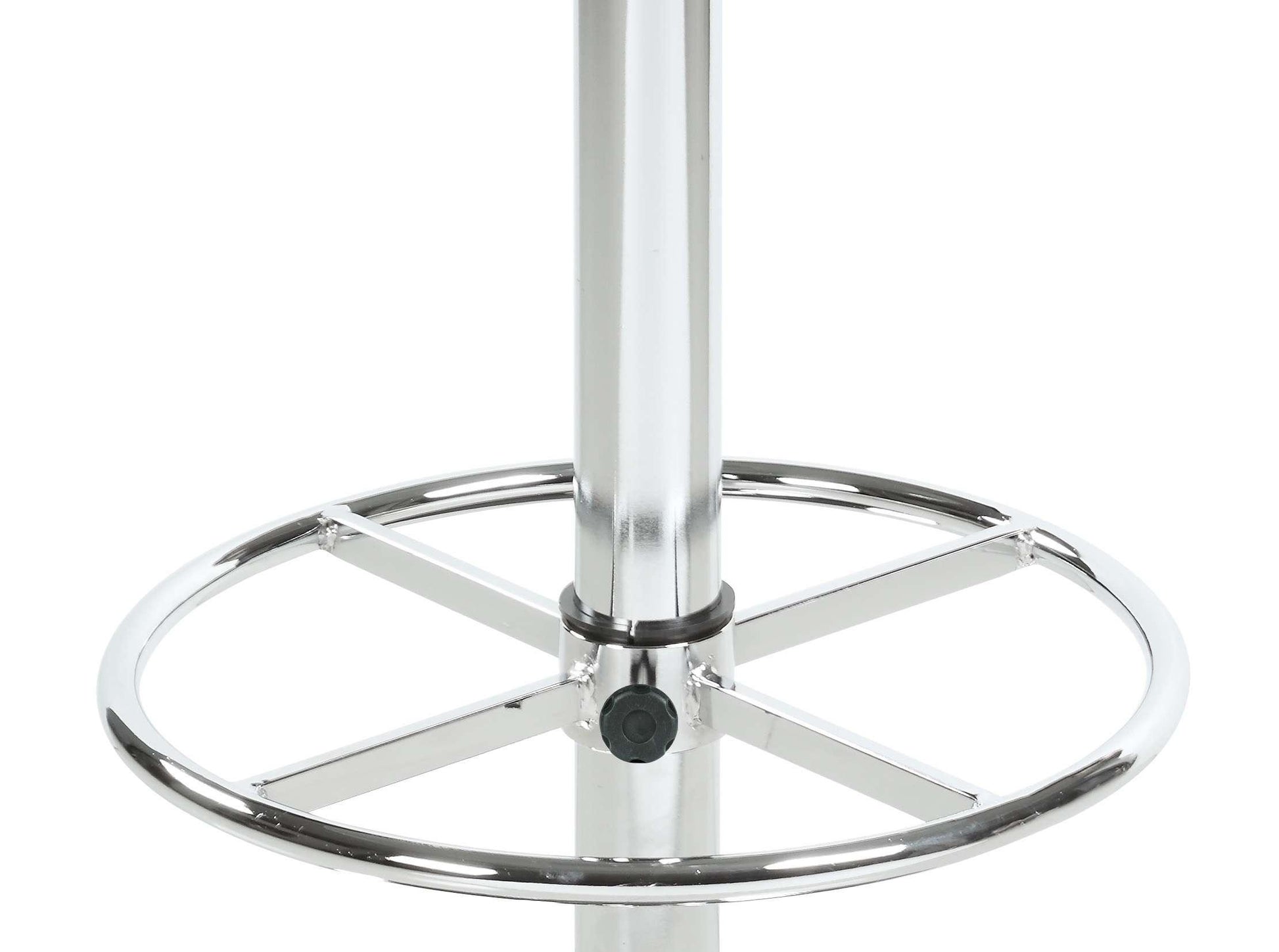 Chintaly - Round Glass Top Pub Table w/ Steel Pedestal Base - PUB-TABLE-30 veiw 2