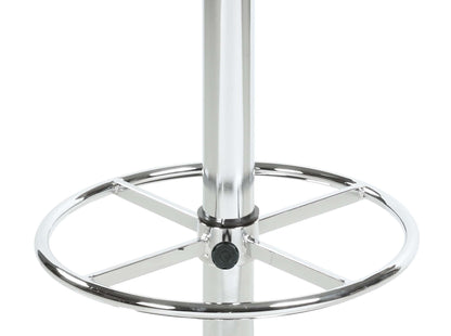 Chintaly - Round Glass Top Pub Table w/ Steel Pedestal Base - PUB-TABLE-30 veiw 2