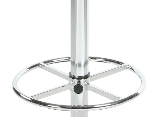 Chintaly - Round Glass Top Pub Table w/ Steel Pedestal Base - PUB-TABLE-30 veiw 2
