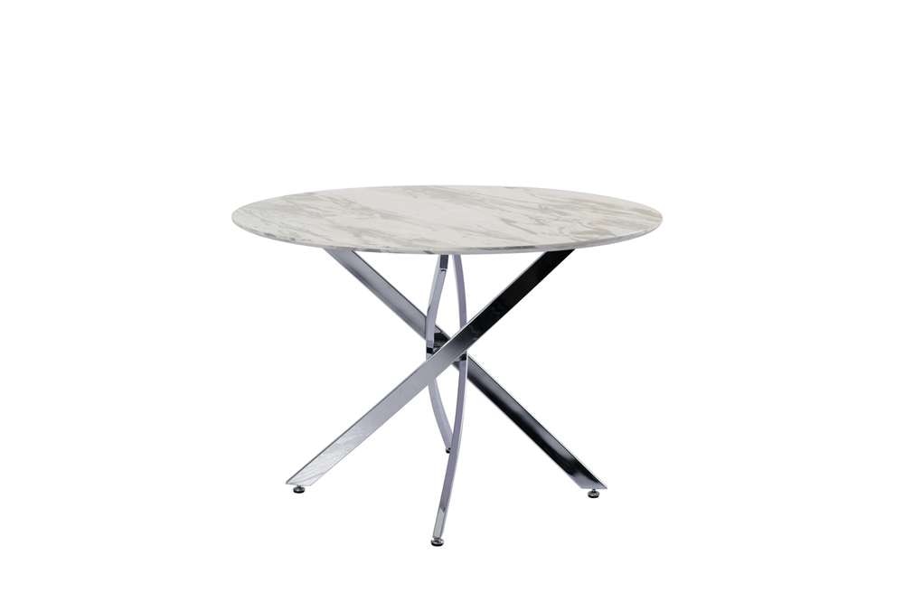 Chintaly - Sandra Contemporary Marbleized Melamine Dining Table - SANDRA-DT veiw 1