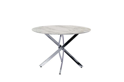 Chintaly - Sandra Contemporary Marbleized Melamine Dining Table - SANDRA-DT veiw 1
