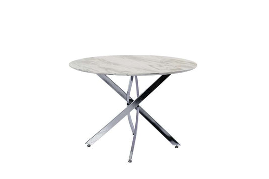 Chintaly - Sandra Contemporary Marbleized Melamine Dining Table - SANDRA-DT veiw 1