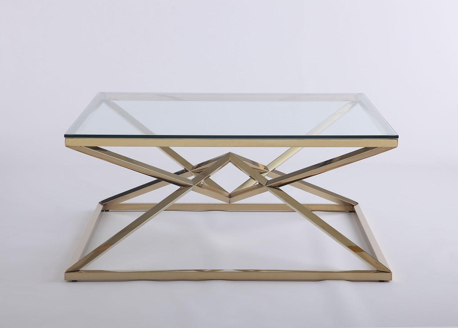 Chintaly - Square Cocktail Table With 12Mm Glass Top - 7616-CT veiw 3