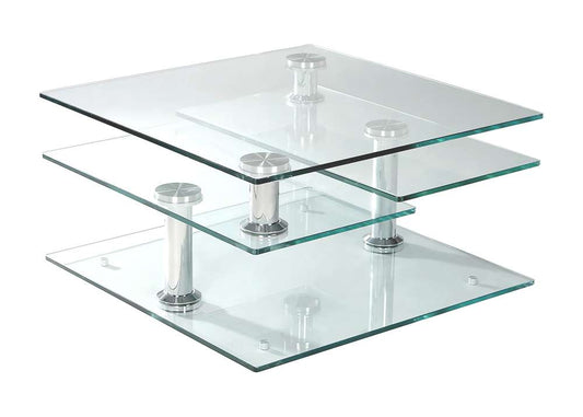 Chintaly - Square Motion Glass Cocktail - 8052-CT veiw 1