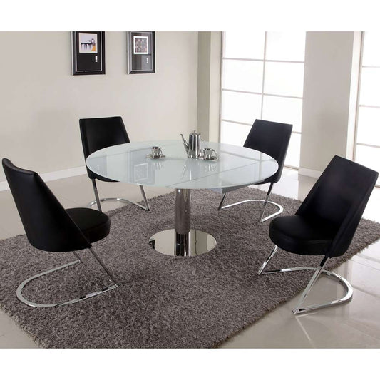 Chintaly - Tami Round Dining Table - TAMI-DT-CRM veiw 2
