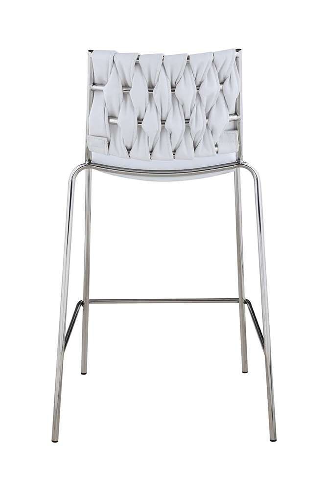 Chintaly - Taylor Contemporary Stackable Counter Stool w/ Weave Back (Set of 2) - TAYLOR-CS-WHT veiw 4