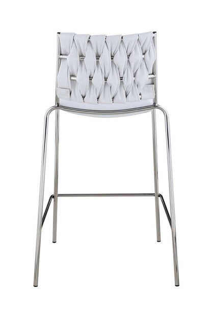 Chintaly - Taylor Contemporary Stackable Counter Stool w/ Weave Back (Set of 2) - TAYLOR-CS-WHT veiw 4