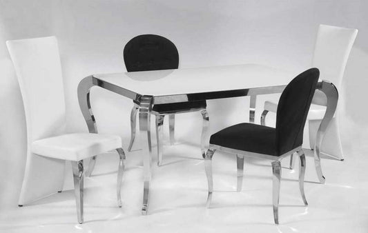 Chintaly - Teresa Starphire Glass Dining Table - TERESA-DT veiw 2