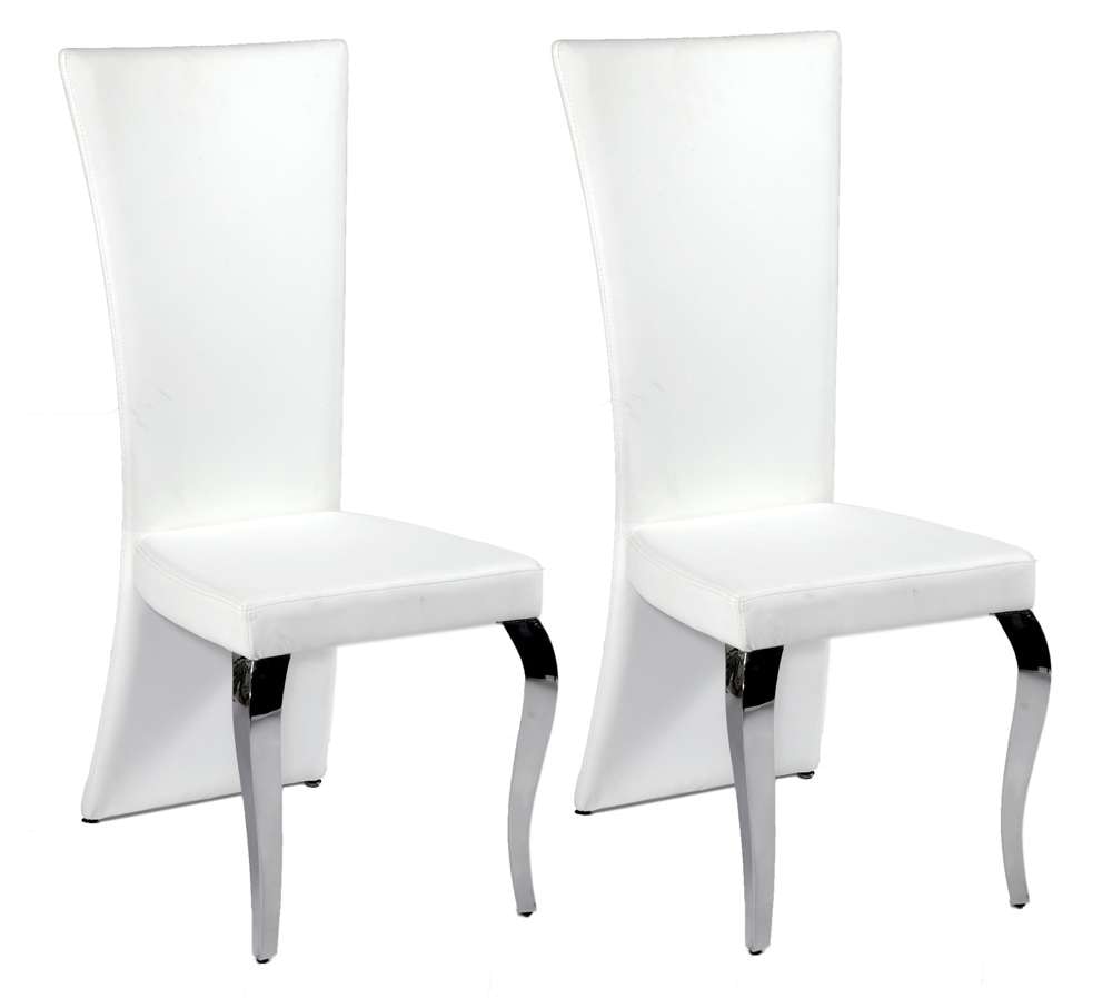 Chintaly - Teresa Transitional Rectangular High Back Side Chair White (Set of 2) - TERESA-SC-RCT-WHT veiw 1