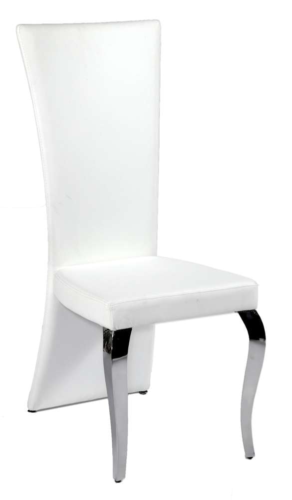 Chintaly - Teresa Transitional Rectangular High Back Side Chair White (Set of 2) - TERESA-SC-RCT-WHT veiw 2