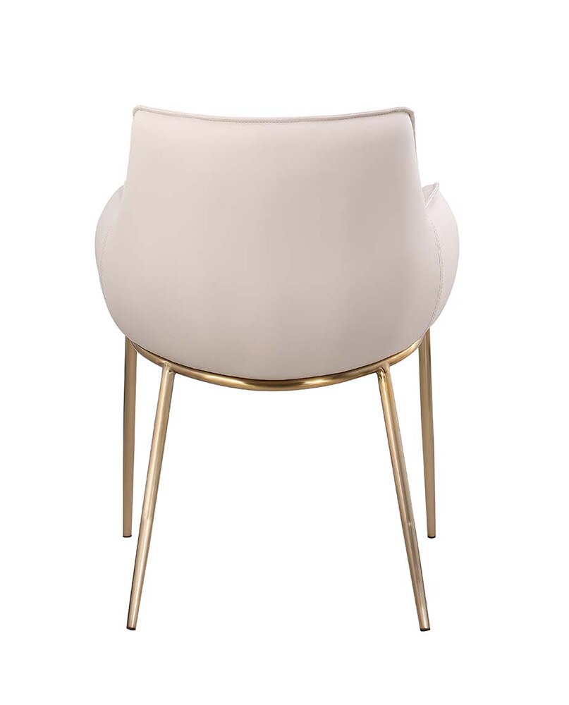 Chintaly - TRACY-BGL - Club Style Arm Chair w/ Golden Legs - 2 Per Box - TRACY-AC-TPE veiw 7