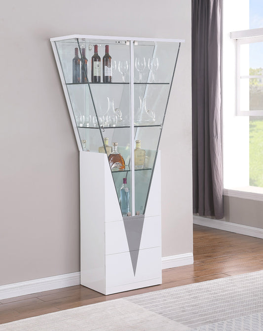 Chintaly - Sunny Contemporary Round Glass Top Dining Table - SUNNY-DT view 1