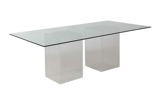 Chintaly - Valerie Contemporary 72in Rectangular Glass Dining Table - VALERIE-DT-RCT-4272 veiw 1