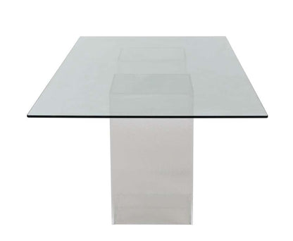 Chintaly - Valerie Contemporary 72in Rectangular Glass Dining Table - VALERIE-DT-RCT-4272 veiw 3