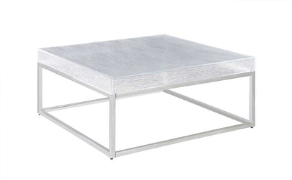 Chintaly - Valerie Contemporary Square Cocktail Table w/ Acrylic Top & Steel Frame - VALERIE-CT-SQ veiw 1