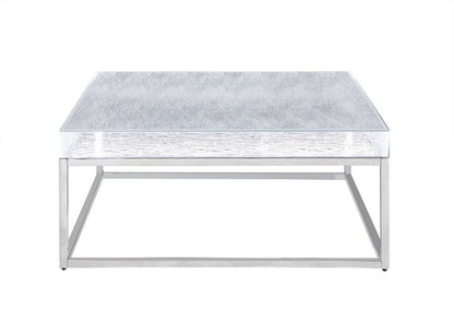 Chintaly - Valerie Contemporary Square Cocktail Table w/ Acrylic Top & Steel Frame - VALERIE-CT-SQ veiw 2
