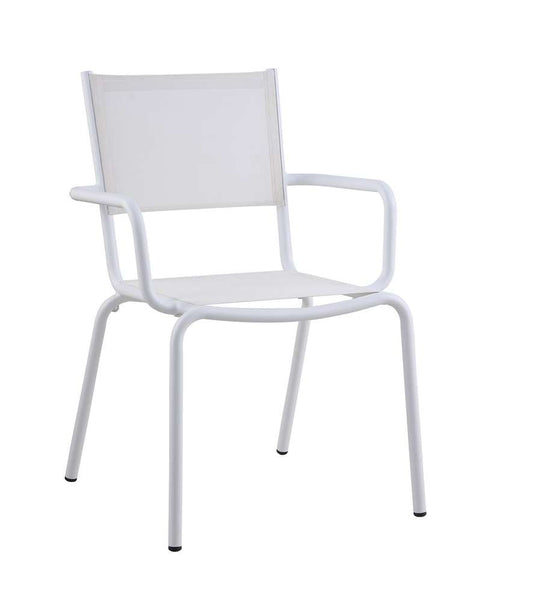 Chintaly - Ventura Outdoor Arm Chair w/ Aluminum Frame (Set of 4) - VENTURA-AC-WHT veiw 1