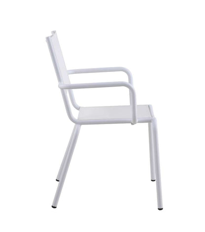 Chintaly - Ventura Outdoor Arm Chair w/ Aluminum Frame (Set of 4) - VENTURA-AC-WHT veiw 3
