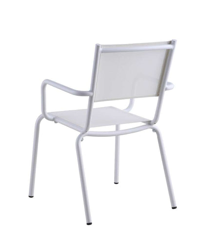 Chintaly - Ventura Outdoor Arm Chair w/ Aluminum Frame (Set of 4) - VENTURA-AC-WHT veiw 4
