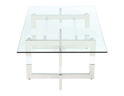 Chintaly - Yasmin Contemporary Glass Cocktail Table w/ Acrylic Floating Base - YASMIN-CT veiw 3