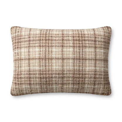 Chris Loves Julia x Loloi - Beau Brown  / Ivory 16 x 26 Cover Only Pillow - P297PCJ0014BRIVPI15 veiw 1