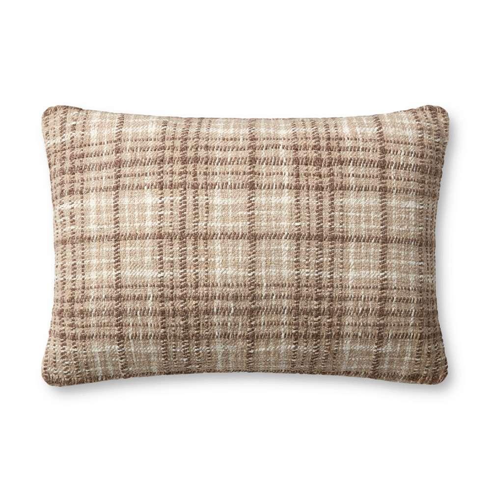 Chris Loves Julia x Loloi - Beau Brown  / Ivory 16 x 26 Cover w/Down Pillow - DSETPCJ0014BRIVPI15 veiw 1