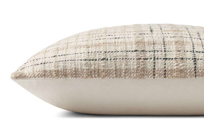 Chris Loves Julia x Loloi - Cricket Beige  / Black 22 x 22 Cover w/Poly Pillow - PSETPCJ0013BEBLPIL3 veiw 3