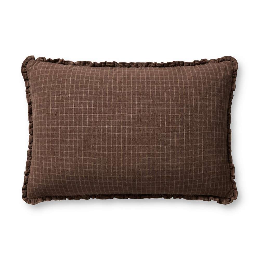 Chris Loves Julia x Loloi - Dinah Chocolate  / Latte 16 x 26 Cover Only Pillow - P297PCJ0012CTLTPI15 veiw 1