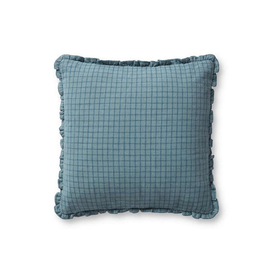 Chris Loves Julia x Loloi - Dinah Ocean  / Blue 18 x 18 Cover w/Poly Pillow - PSETPCJ0012OCBBPIL1 veiw 1