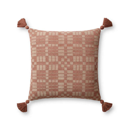 Chris Loves Julia x Loloi - Ellery Clay 18 x 18 Cover w/Poly Pillow - PSETPCJ0017CG00PIL1 veiw 1