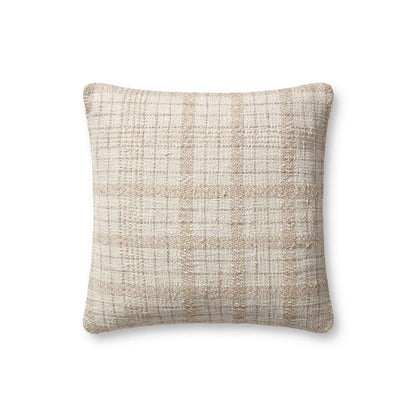 Chris Loves Julia x Loloi - Fern Ivory  / Beige 18 x 18 Cover w/Down Pillow - DSETPCJ0015IVBEPIL1 veiw 1