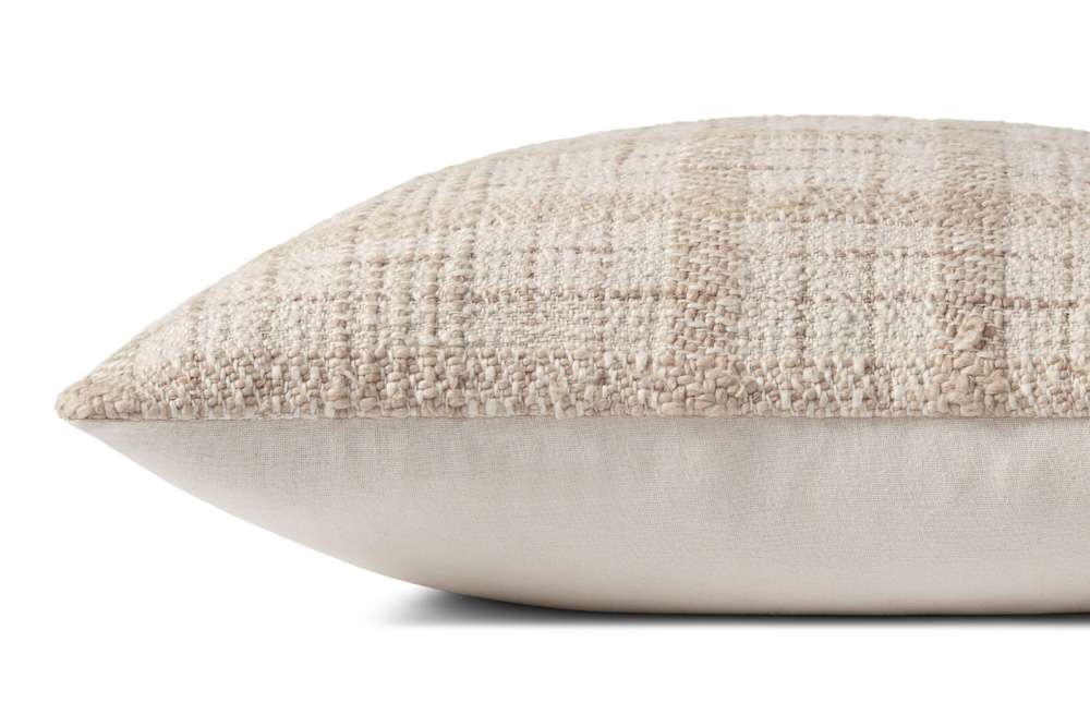 Chris Loves Julia x Loloi - Fern Ivory  / Beige 18 x 18 Cover w/Poly Pillow - PSETPCJ0015IVBEPIL1 veiw 4