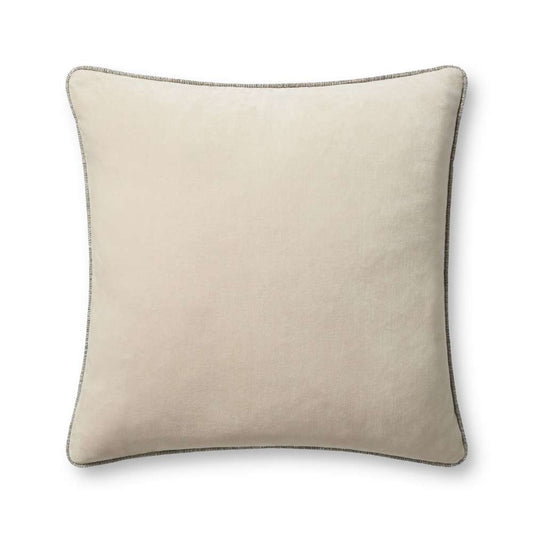 Chris Loves Julia x Loloi - Liza Ivory 22 x 22 Cover w/Poly Pillow - PSETPCJ0020IV00PIL3 veiw 1