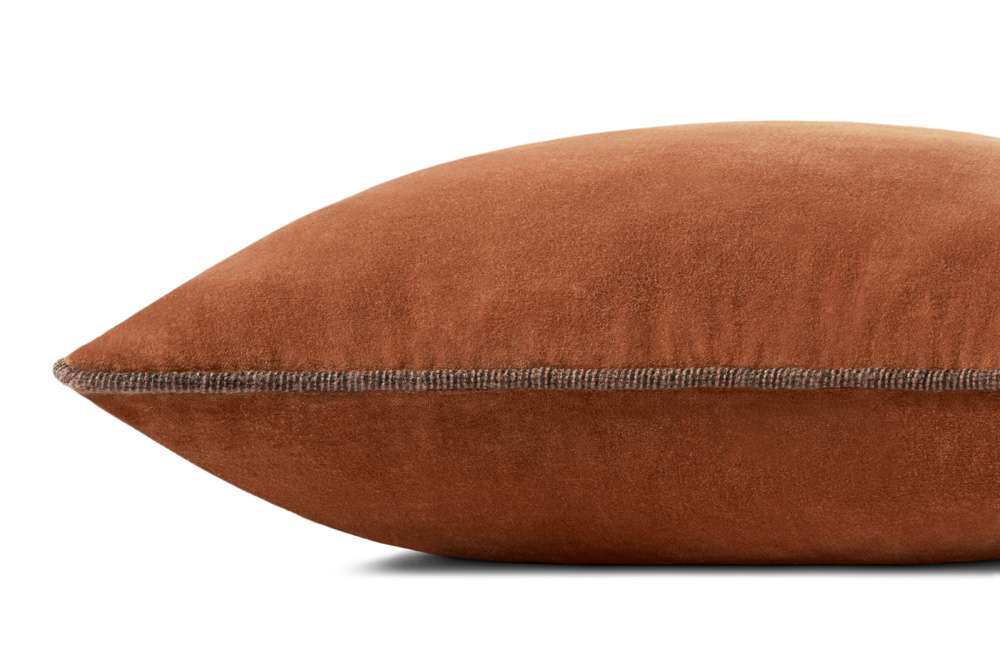 Chris Loves Julia x Loloi - Liza Rust 18 x 18 Cover Only Pillow - P005PCJ0020RU00PIL1 veiw 3