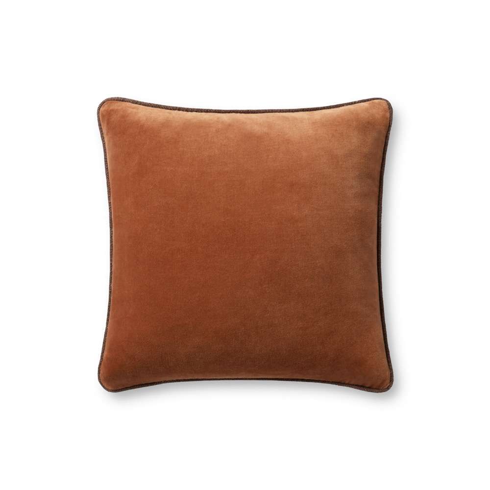 Chris Loves Julia x Loloi - Liza Rust 18 x 18 Cover w/Poly Pillow - PSETPCJ0020RU00PIL1 veiw 1