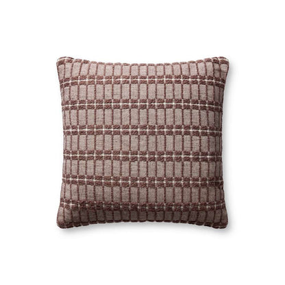 Chris Loves Julia x Loloi - Poe Burgundy 18 x 18 Cover Only Pillow - P007PCJ0019BU00PIL1 veiw 1