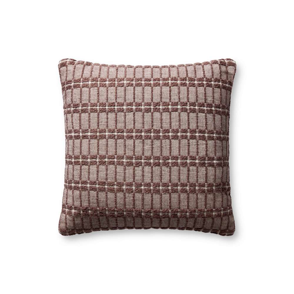 Chris Loves Julia x Loloi - Poe Burgundy 18 x 18 Cover w/Poly Pillow - PSETPCJ0019BU00PIL1 veiw 1