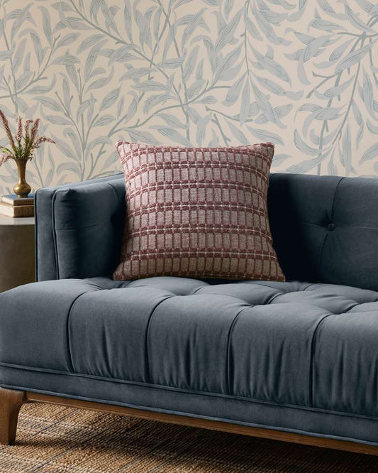 Chris Loves Julia x Loloi - Poe Burgundy 18 x 18 Cover w/Poly Pillow - PSETPCJ0019BU00PIL1 veiw 2