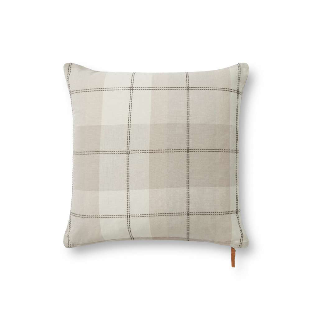 Chris Loves Julia x Loloi - Teddy Beige / Multi 18 x 18 Pillow - P012PCJ0009BEMLPIL1 veiw 2