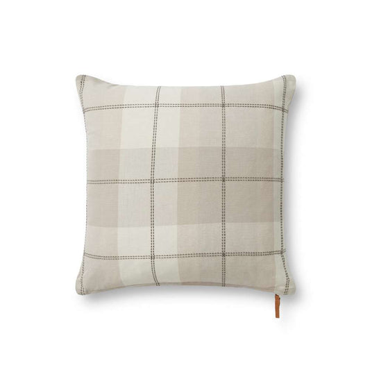 Chris Loves Julia x Loloi - Teddy Beige / Multi 18 x 18 Pillow - P012PCJ0009BEMLPIL1 veiw 2