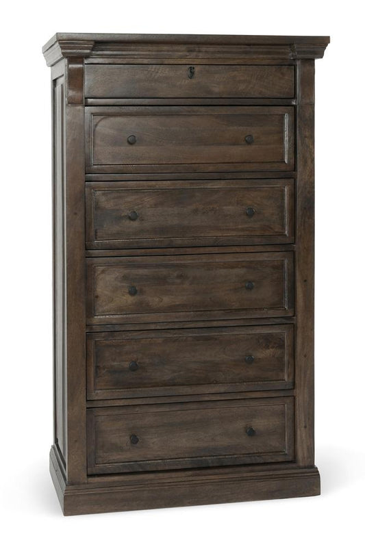 Classic Home - Adelaide Six-Drawer Mango Wood Chest Dresser In Cocoa Brown - 52010924 veiw 1