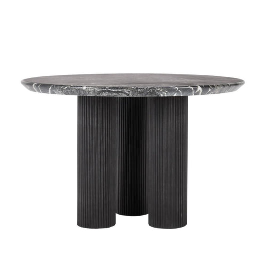 Classic Home - Adrian 47in Outdoor Round Dining Table Black - 51031550 veiw 2