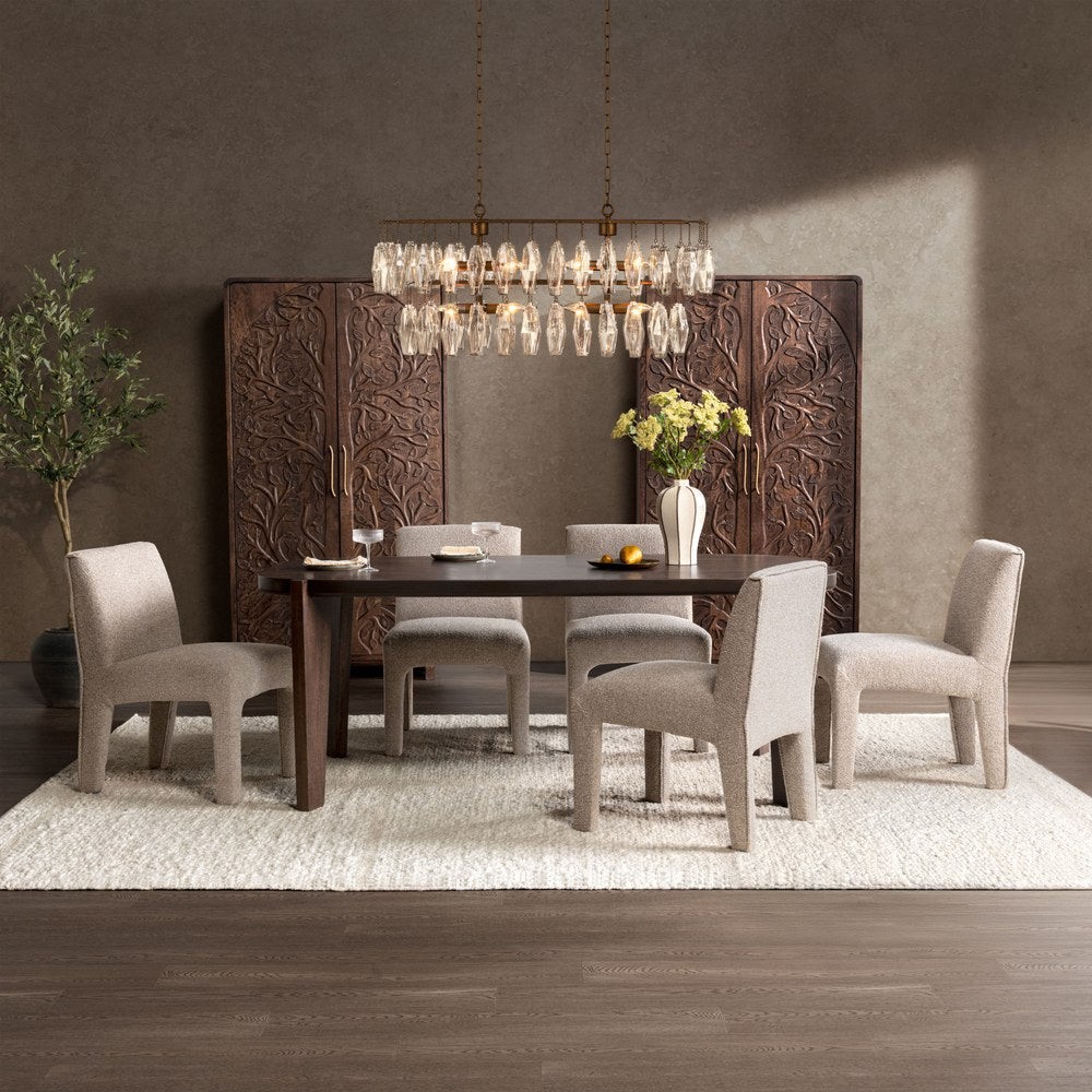 Classic Home - Albero Mango Wood Dining Table - Bark Brown - 51012094 view 5