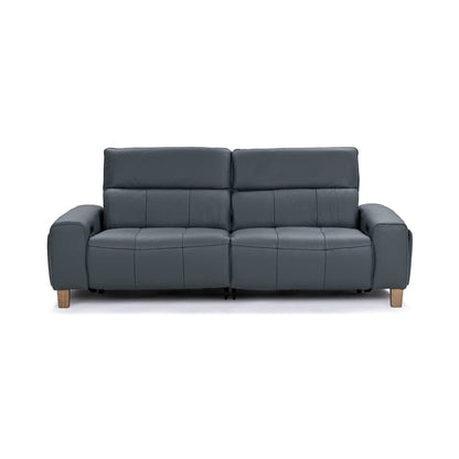 Classic Home - Alea Zero Gravity Power Recliner Upholstered Leather Sofa - Smoke Blue - 2223SF11