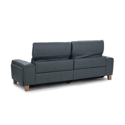 Classic Home - Alea Zero Gravity Power Recliner Upholstered Leather Sofa - Smoke Blue - 2223SF11