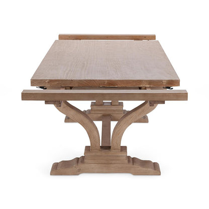 Classic Home  - Alexander 110in Extendable Reclaimed Pine Dining Table - Antique Beige - 51005407 veiw 8