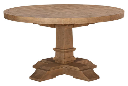 Classic Home  - Allegra 55in Reclaimed Pine Round Dining Table - Natural - 51031710 veiw 1
